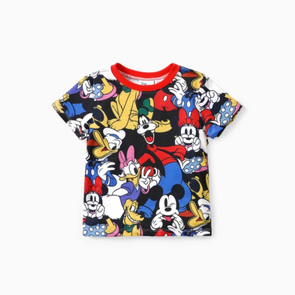 Disney Boy Mickey and Friends Character All-over Graffiti Print T-shirt, 9-10Y